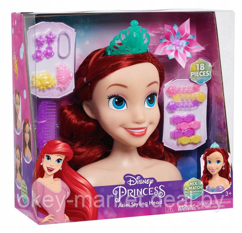 Кукла-манекен для создания причесок Just Play Disney Princess Русалочка Ариэль - фото 9 - id-p218179613