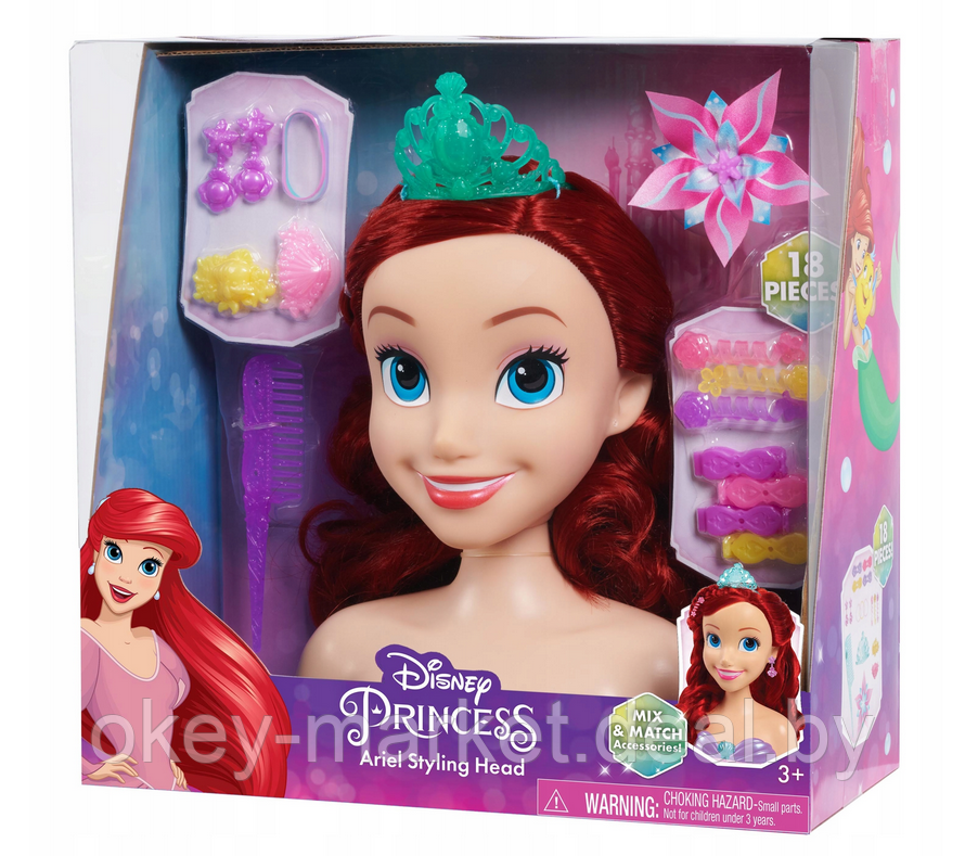 Кукла-манекен для создания причесок Just Play Disney Princess Русалочка Ариэль - фото 10 - id-p218179613