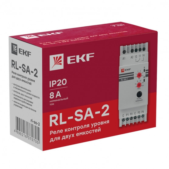 Реле контроля уровня для двух емкостей RL-SA-2 EKF PROxima - фото 7 - id-p218179627