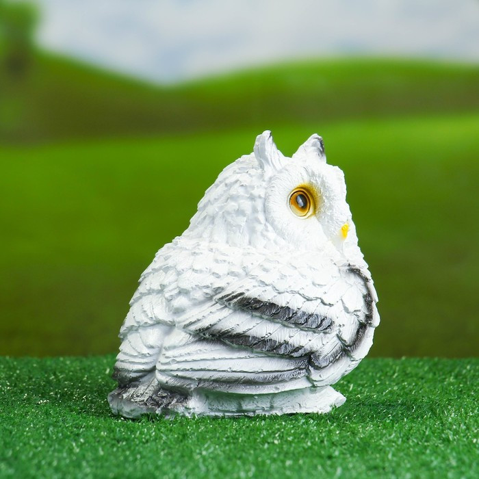 Садовая фигура "Совушка малая" белая, 15х15см - фото 2 - id-p218178818