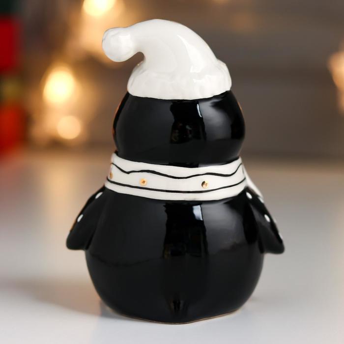 Сувенир керамика "Пингвин с ёлочками на пузе" 10,8х6,4х8,4 см - фото 4 - id-p218178829