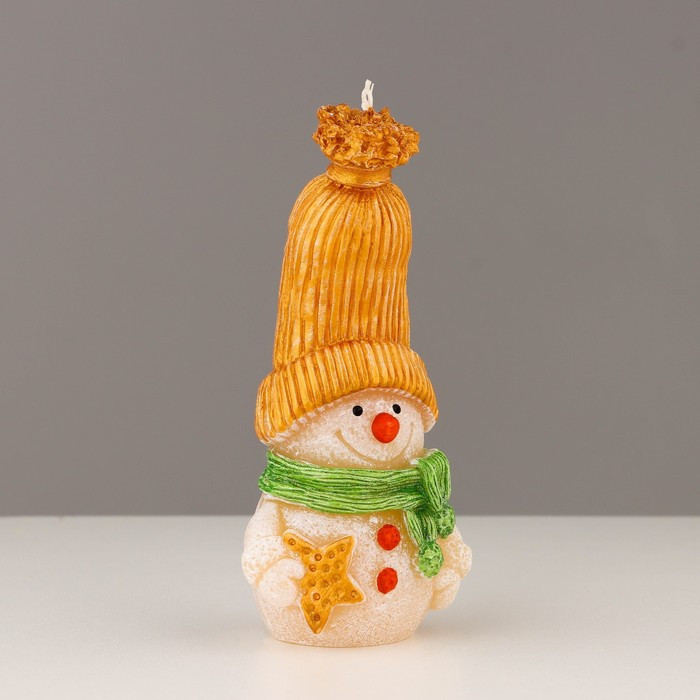 Свеча декоративная "Сказочный снеговик", 6,2х5х13,2 см, металлик - фото 4 - id-p218178851