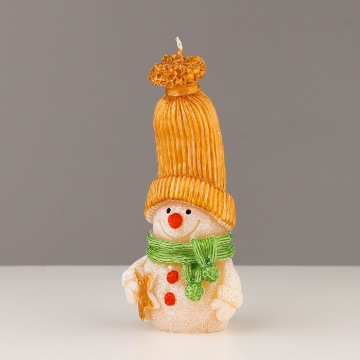 Свеча декоративная "Сказочный снеговик", 6,2х5х13,2 см, металлик - фото 5 - id-p218178851