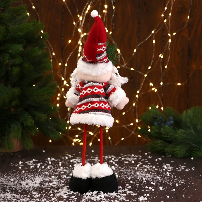 Мягкая игрушка "Дед Мороз" с ёлочкой длинные ножки 14*36 см - фото 3 - id-p218178906