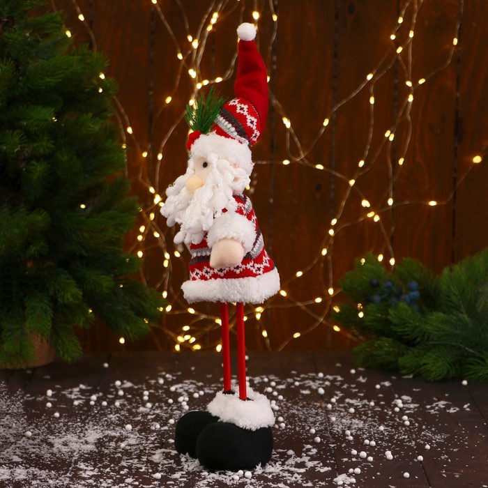 Мягкая игрушка "Дед Мороз" с ёлочкой длинные ножки 14*36 см - фото 4 - id-p218178906