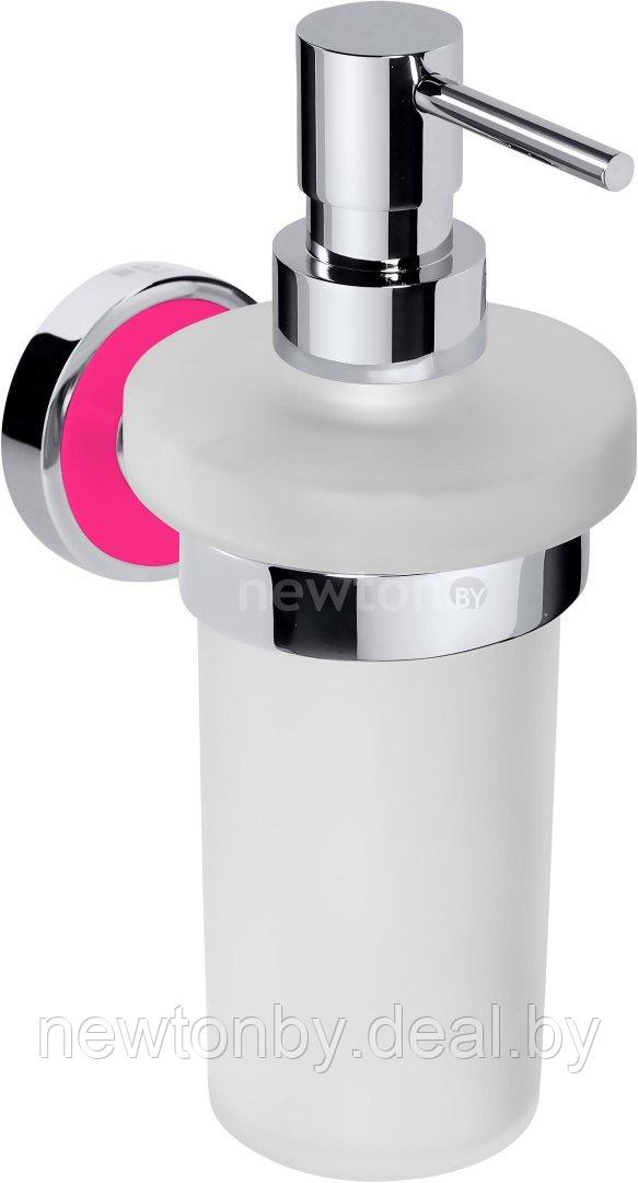 Дозатор для жидкого мыла Bemeta Trend-I 104109018F (хром/розовый) - фото 1 - id-p201888743