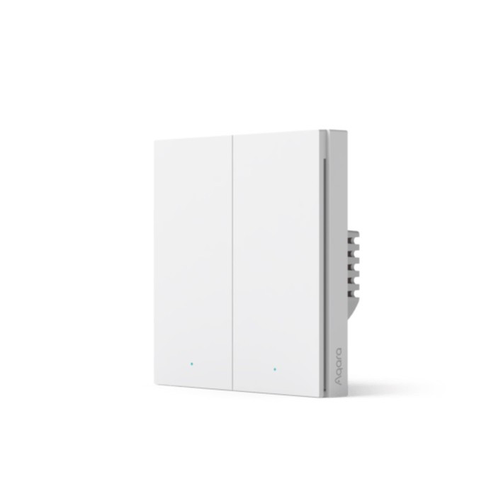 Выключатель Aqara H1 EU WS-EUK02, Zigbee , 2 клавиши, создание сценариев - фото 1 - id-p218180552