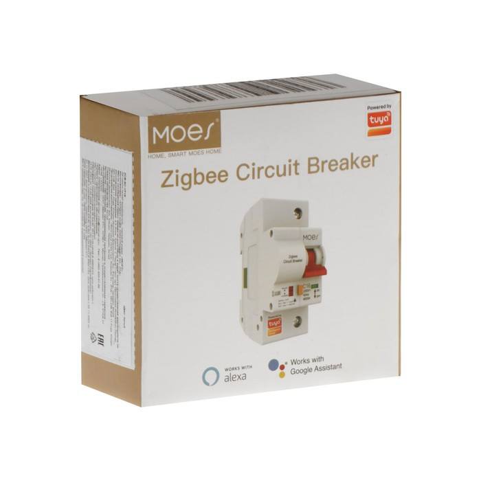 Умный выключатель MOES ZCB-SC-1P16, 16А, Zigbee, защита от перегрузки, голосовое управление - фото 2 - id-p218180567