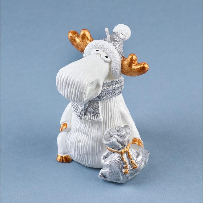 Свеча декоративная "Снежный лось", 9.9х7,2х7,6 см - фото 4 - id-p218179003