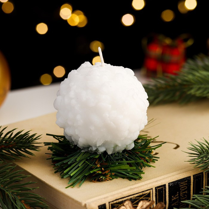 Свеча новогодняя "Снежок на елке" - фото 1 - id-p218179016