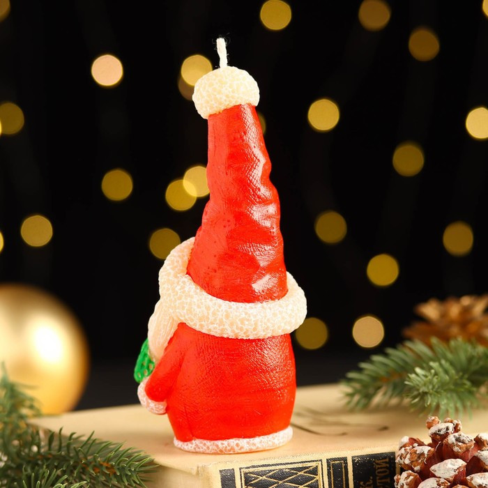 Свеча декоративная "Сказочный Санта", 5,7х5,8х13,2 см, красный - фото 3 - id-p218179033