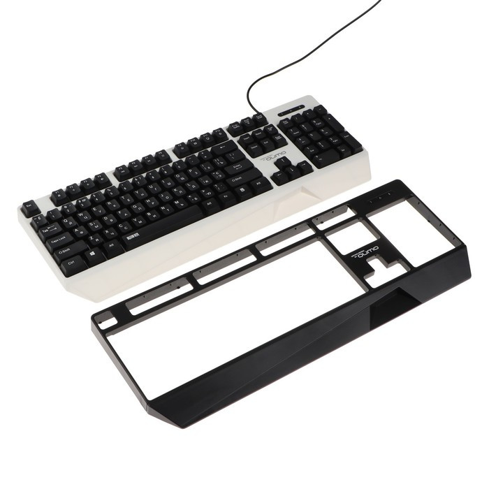 Клавиатура Qumo Twins K68, игровая, проводная, мембранная, 104 клавиши, USB, подсв, чёрная - фото 3 - id-p218180367