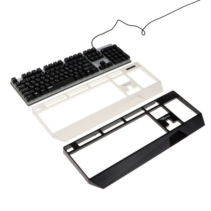 Клавиатура Qumo Twins K68, игровая, проводная, мембранная, 104 клавиши, USB, подсв, чёрная - фото 4 - id-p218180367