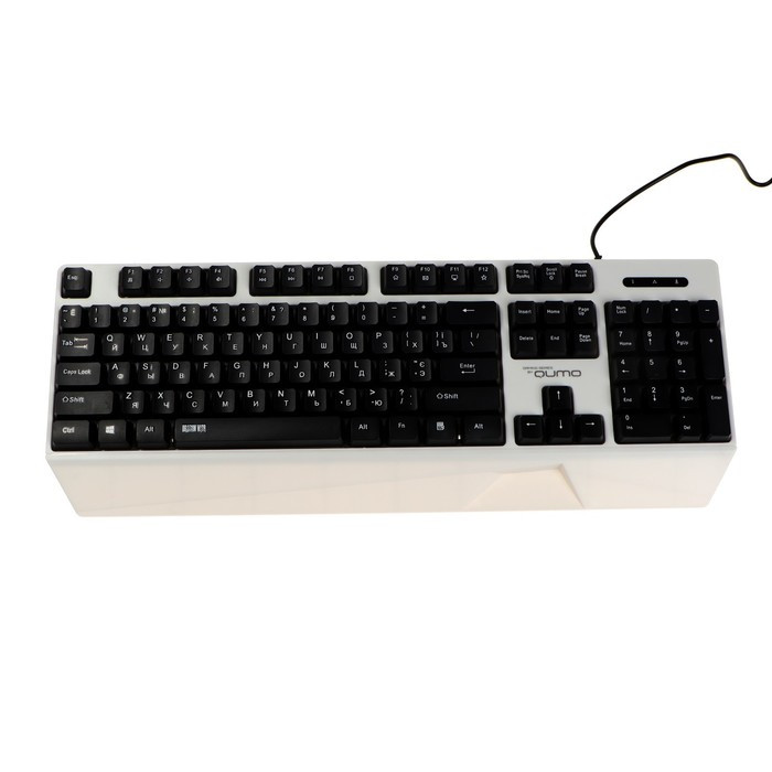 Клавиатура Qumo Twins K68, игровая, проводная, мембранная, 104 клавиши, USB, подсв, чёрная - фото 6 - id-p218180367
