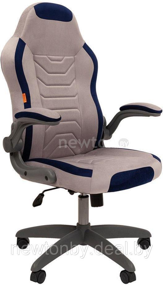 Кресло CHAIRMAN Game 50 (серый/синий) - фото 1 - id-p218180085
