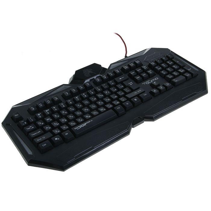 Клавиатура Qumo Dragon War Spirit, игровая, проводная, подсветка, 104 клавиши, USB, чёрная - фото 2 - id-p218180395