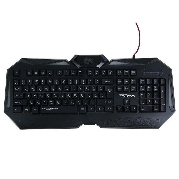 Клавиатура Qumo Dragon War Spirit, игровая, проводная, подсветка, 104 клавиши, USB, чёрная - фото 3 - id-p218180395
