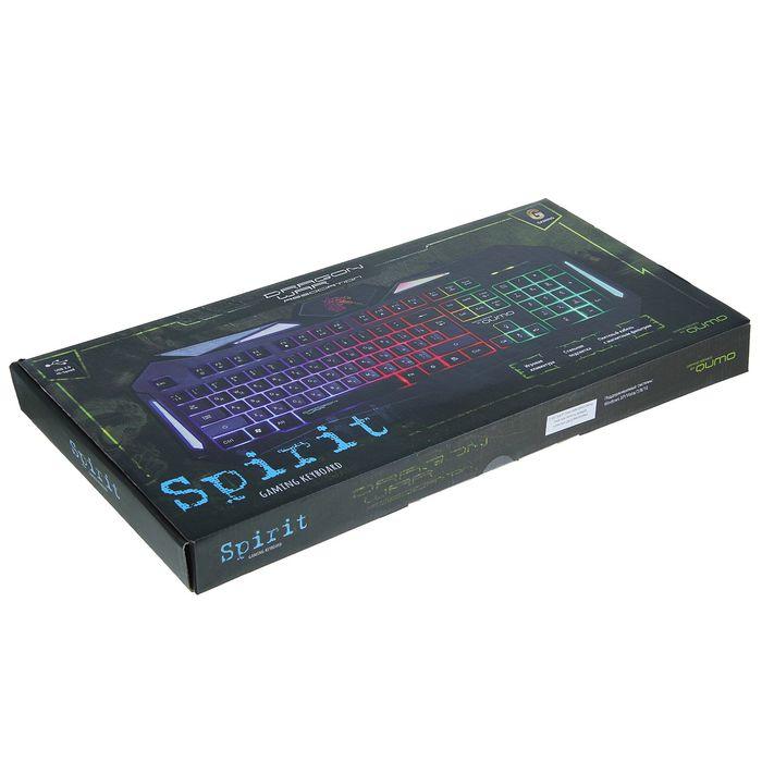 Клавиатура Qumo Dragon War Spirit, игровая, проводная, подсветка, 104 клавиши, USB, чёрная - фото 6 - id-p218180395