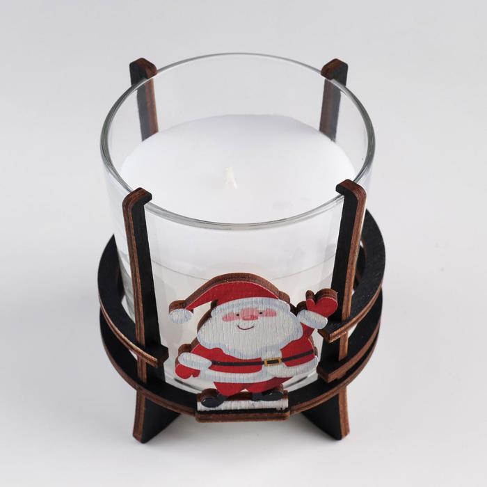 Свеча ароматическая в стакане на подставке "Дед Мороз", 10х9,5х9 см, мята - фото 5 - id-p218179110