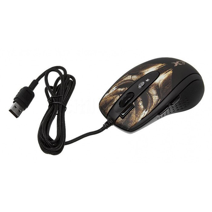 Мышь A4Tech XL-750BH, игровая, проводная, оптическая, 3600 dpi, USB, чёрная - фото 3 - id-p218180443