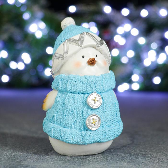 Фигура "Снегирь-мальчик" голубой, 8х10х15см - фото 1 - id-p218179143