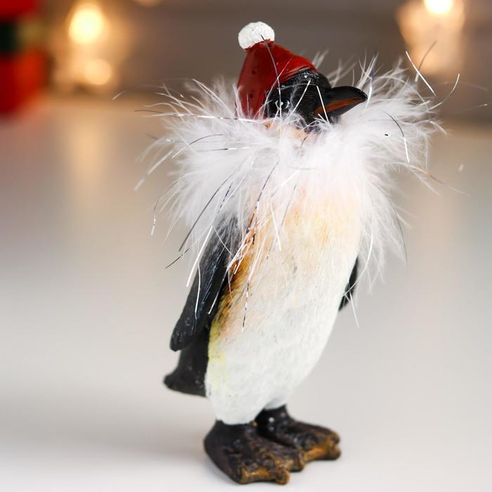 Сувенир полистоун "Пингвин в шапке с помпоном" пух 14,5х7,5х9 см - фото 3 - id-p218179148