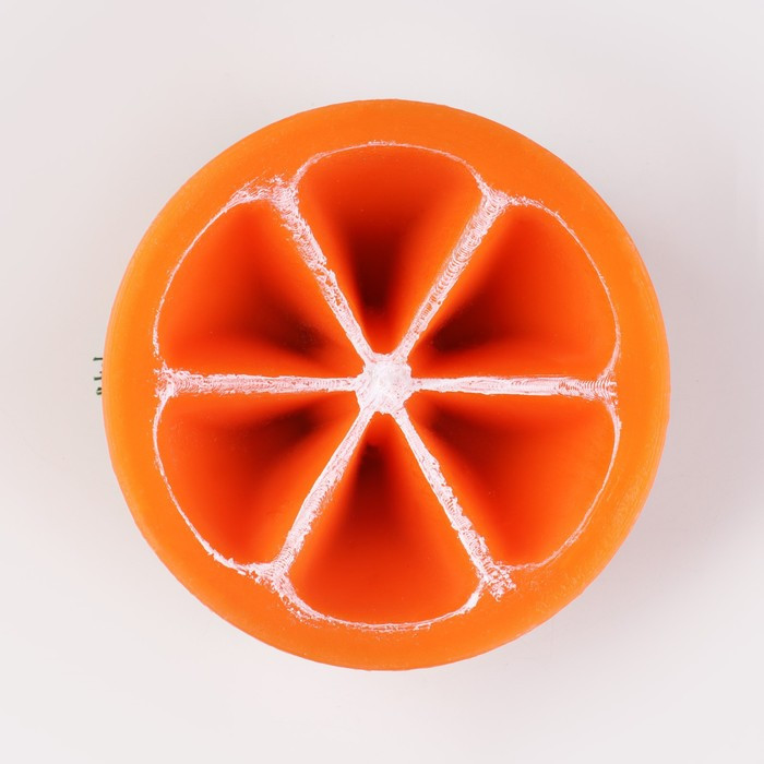 Свеча декоративная "Новогодний апельсин половинка",10х10х6,2 см - фото 4 - id-p218179173