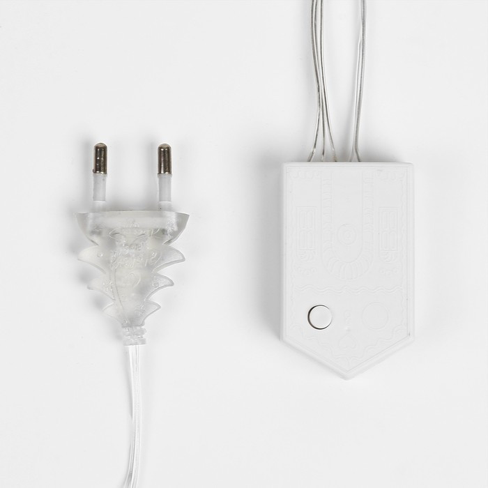Гирлянда «Бахрома» 2 × 1.5 м с насадками «Сердце», IP20, прозрачная нить, 124 LED, свечение тёплое белое, 220 - фото 3 - id-p218177245