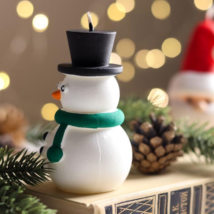 Набор декоративных свечей в коробке "Санта и Снеговик", 2 штуки, 13,5х12х6,3 см - фото 4 - id-p218179274