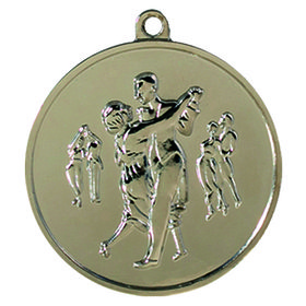 Медаль "Дуэт" , 4.5 см , без ленты арт.015-1 Серебро