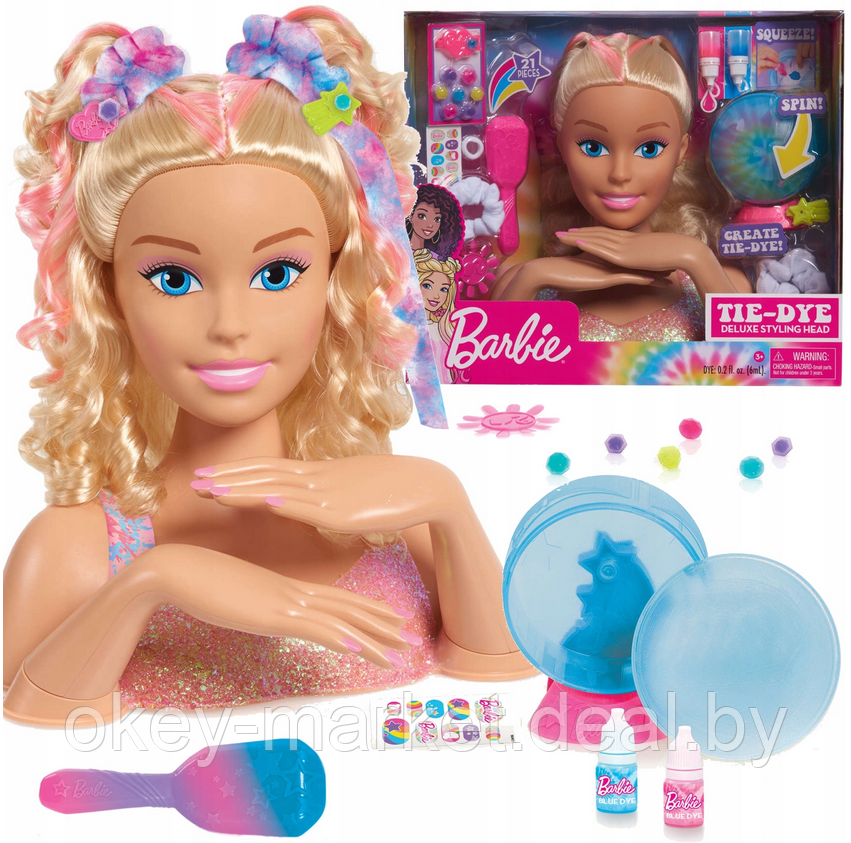 Кукла-манекен для создания причесок Barbie Tie-Dye Делюкс 63651 - фото 1 - id-p218112723