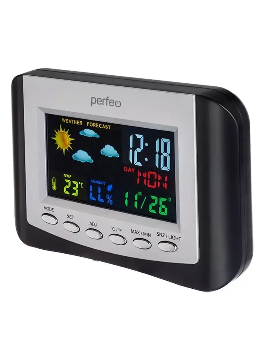 Метеостанция-часы Сolor с температурой и влажностью - фото 5 - id-p218185277