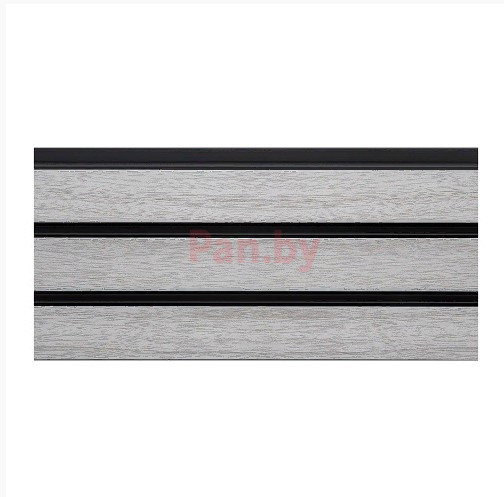 Декоративная реечная панель из полистирола Grace 3D Rail Ясень серый, 2800*120*10 мм - фото 1 - id-p218188933