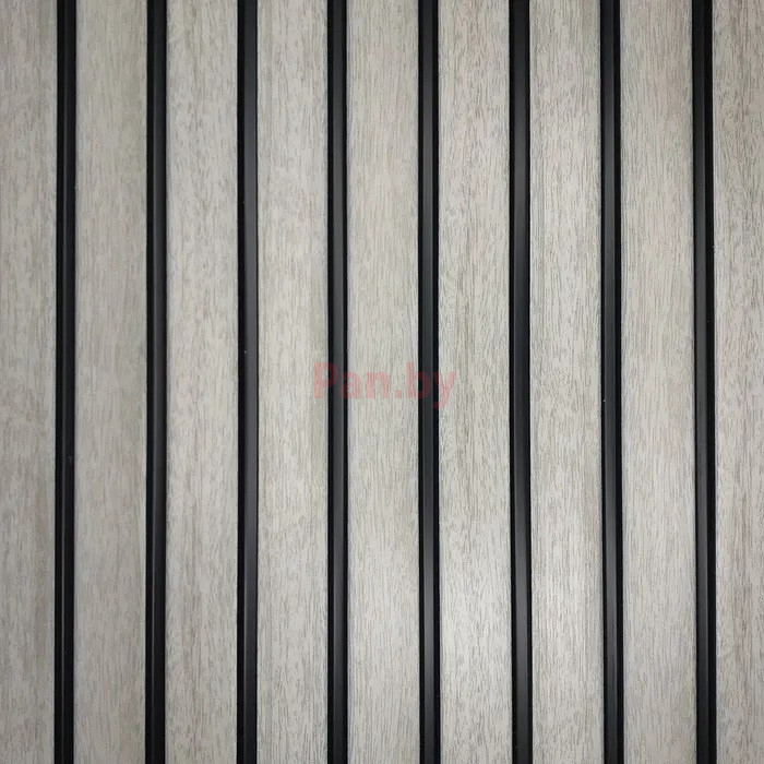 Декоративная реечная панель из полистирола Grace 3D Rail Ясень серый, 2800*120*10 мм - фото 4 - id-p218188933