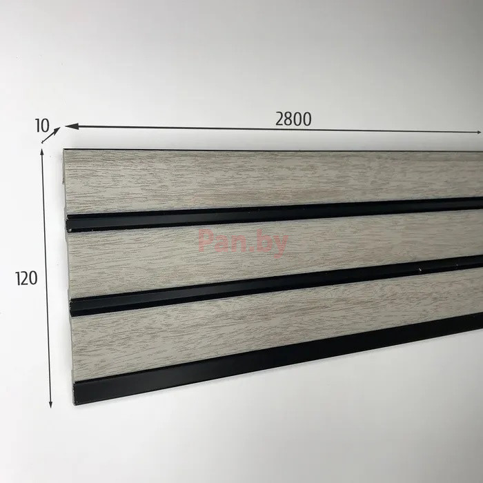 Декоративная реечная панель из полистирола Grace 3D Rail Ясень серый, 2800*120*10 мм - фото 7 - id-p218188933