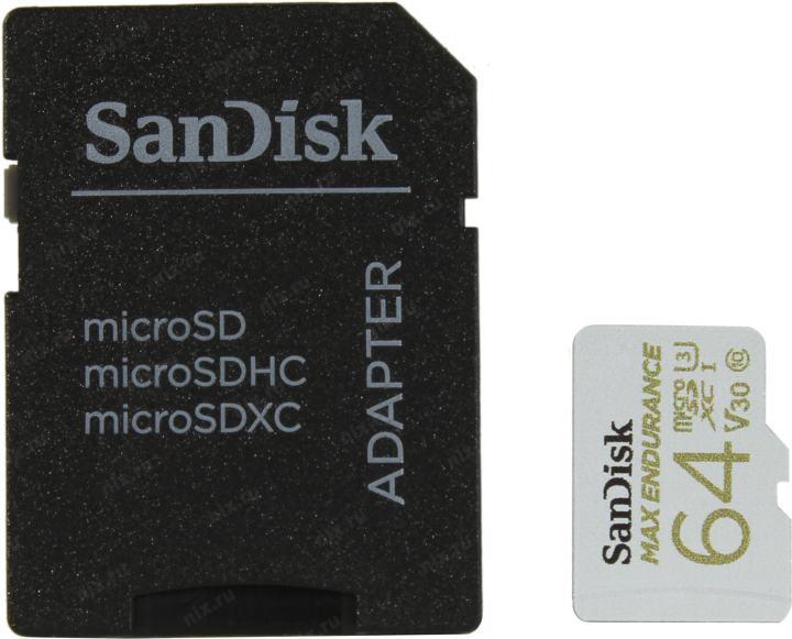 Карта памяти SanDisk SDSQQVR-064G-GN6IA microSDXC Memory Card 64Gb UHS-I U3 - фото 1 - id-p218189044