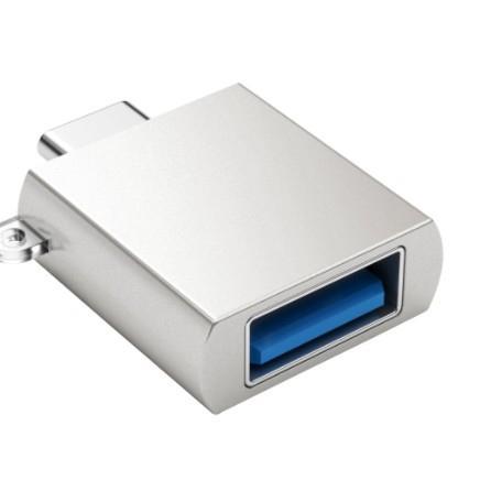 Адаптер Satechi Aluminum ST-TCUAS Type-C USB Adapter USB-C to USB 3.0, Серебристый - фото 1 - id-p212727669
