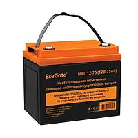 Аккумуляторная батарея ExeGate HRL 12-75 (12V 75Ah, под болт М6) EX285653RUS