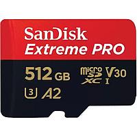 Micro SecureDigital 512GB SanDisk microSDXC Class 10 UHS-I A2 C10 V30 U3 Extreme Pro (SD адаптер) 200MB/s