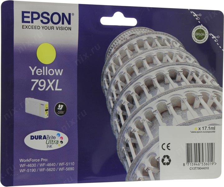 Картридж 79XL C13T79044010 Yellow для Epson WorkForce Pro WF-4630/4640/5110/5190/5620/5690 - фото 1 - id-p218189246