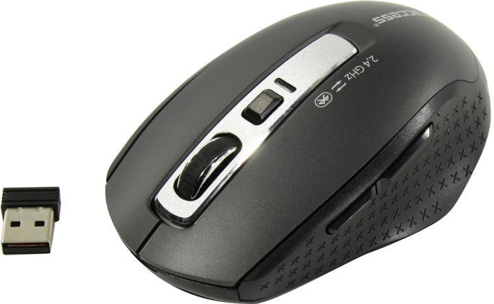 Манипулятор JETACCESS Optical Mouse OM-B92G Black (RTL) USB/Bluetooth 6btn+Roll беспроводная - фото 1 - id-p218188614