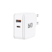 Bion Сетевое Зарядное Устройство, GaN, USB-A + USB-C, PowerDelivery, 65 Вт, белый [BXP-GAN-PD-AC-65W]