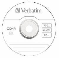 Диск CD-R Verbatim 700Mb 52x Slim case (10шт) (43415)