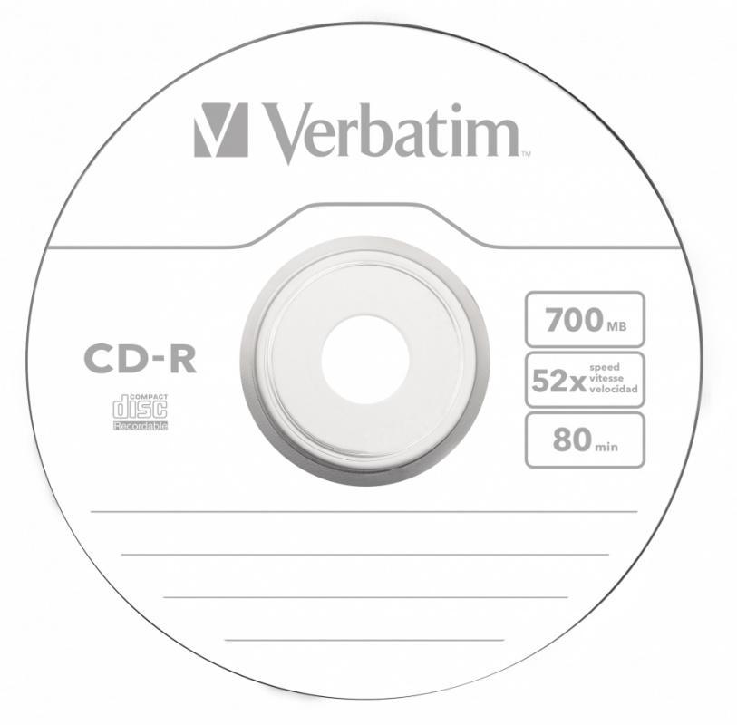 Диск CD-R Verbatim 700Mb 52x Slim case (10шт) (43415) - фото 1 - id-p218188693