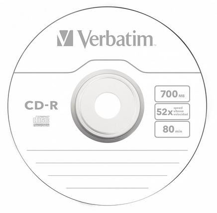 Диск CD-R Verbatim 700Mb 52x Slim case (10шт) (43415), фото 2