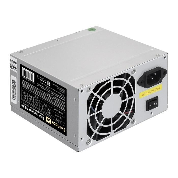 Блок питания 650W ExeGate AB650 (ATX, PC, 8cm fan, 24pin, 4pin, 3xSATA, 2xIDE, FDD, кабель 220V в комплекте) - фото 1 - id-p212724281