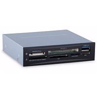 Картридер ExeGate CR-611U3 3.5" Internal USB3.0 CF/xD/SD/MMC/microSD/M2/MS/Duo Reader/Writer+1-portUSB3.0