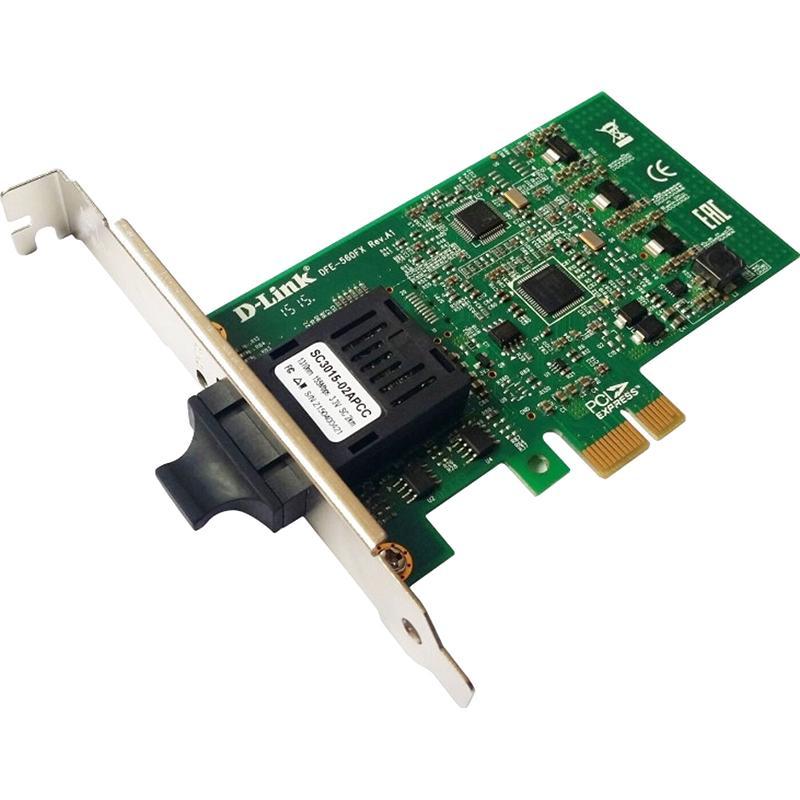 Сетевой адаптер Fast Ethernet D-Link DFE-560FX/10/B1A PCI Express (упак.:10шт)