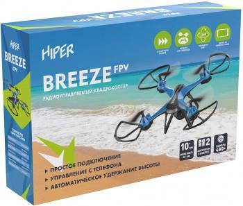 Квадрокоптер Hiper Breeze FPV 480р WiFi ПДУ черный - фото 1 - id-p218190020