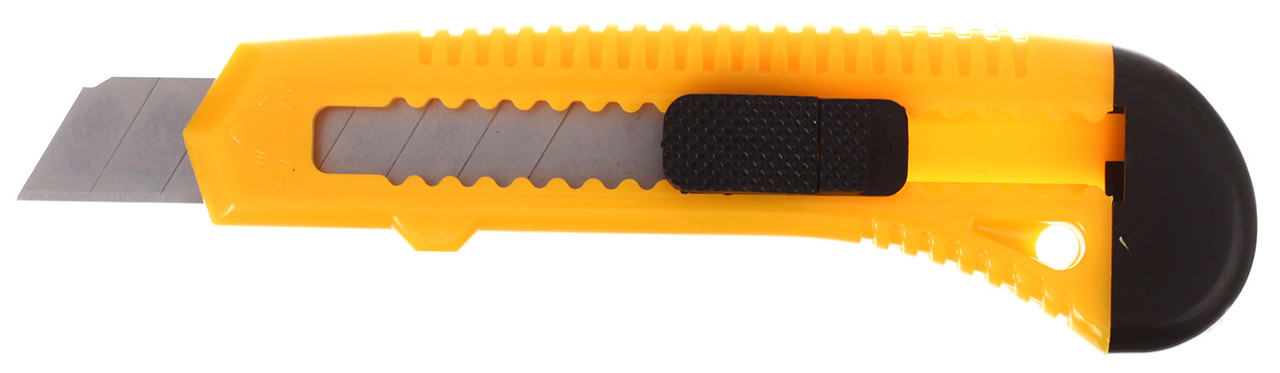 Нож канцелярский усиленный Informat ширина лезвия 18 мм, желтый - фото 1 - id-p218192298
